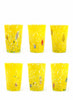 Set of Six Goti de Fornasa Murano Tumblers - Yellow