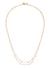 Gold Dust Double Strand Necklace - flat