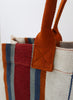 THE CABANA BAG - Terracotta Striped Cotton and Jute Tote - detail 2