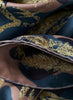 THE OISEAUX SQUARE - Pink and pale gold printed silk twill scarf - detail