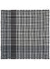 THE HOUNDSTOOTH SQUARE - Monochrome checked lambswool cashmere scarf with Lurex detail - flat