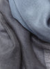 THE WAVE CARRÉ - Blue grey hand painted cashmere dégradé square - detail