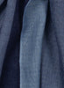 THE DOUBLE - Blue dual weave pure cashmere woven scarf - detail