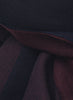 THE DOUBLE - Navy and burgundy dual weave pure cashmere woven scarf - detail