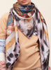 THE HIGHLANDER SQUARE - Multicolour printed silk twill scarf - model