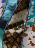 THE SAFARI SQUARE - Multicoloured printed washed silk scarf - detail