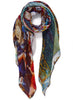 THE FREDDIE SQUARE - Multicoloured printed modal and cashmere scarf - tied