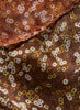 JANE CARR - THE OPERA SCARF - Tonal brown printed silk voile scarf - detail