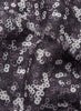 JANE CARR - THE OPERA WRAP - Purple grey printed modal and cashmere scarf - detail