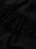 JANE CARR, THE CHALET SQUARE - Black fringed pure cashmere scarf - detail