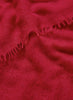 JANE CARR, THE LUXE - Red oversized pure cashmere knit wrap - detail