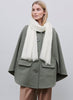 JANE CARR, THE FRAY SCARF - White woven pure cashmere scarf - model