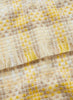 JANE CARR, THE PLAID SCARF - Yellow and neutral checked wool and cashmere scarf - detail