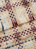JANE CARR, THE PLAID SCARF - Burgundy and neutral checked wool and cashmere scarf - detail