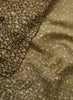 THE LEOPARD SQUARE - Olive green and taupe ombré printed modal and cashmere scarf - detail