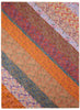 THE PAISLEY WRAP - Orange and red multicolour printed modal and cashmere scarf - flat