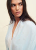 THE CRYSTAL WRAP - Pale blue cashmere wrap with Swarovski crystals - model 2