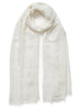 THE CRYSTAL WRAP - White cashmere wrap with Swarovski crystals - tied