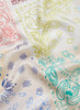 THE HANKIE NECKERCHIEF - Neutral multicolour printed silk twill scarf - detail