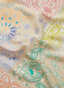 THE HANKIE NECKERCHIEF - Neutral multicolour printed cotton and silk scarf - detail