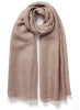 THE SUMMER COSMOS SCARF - Pink cashmere and linen scarf with silver Lurex - tied