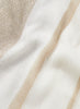 THE SOLITAIRE - White and beige striped cashmere and linen scarf with silver Lurex - detail