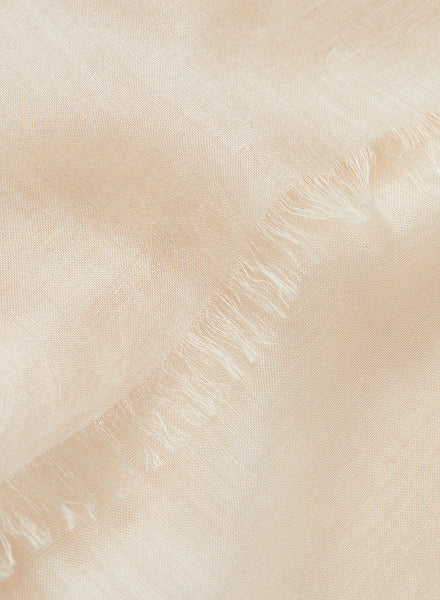 THE CLOUD - Soft beige sheer modal and cashmere-blend wrap - detail