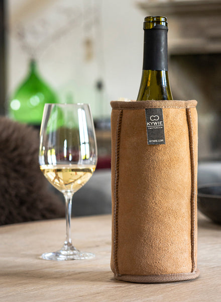 KYWIE Camel Suede Wine Cooler – lifestyle 1