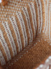DRAGON DIFFUSION Tan and White Big Bali Basket Bag - close up 3