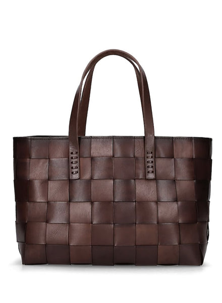 DRAGON DIFFUSION Leather Japan Tote – Dark Brown – front