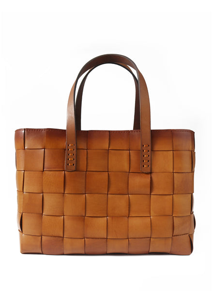 JANE CARR, DRAGON DIFFUSION - Tan Leather Japan Tote - front