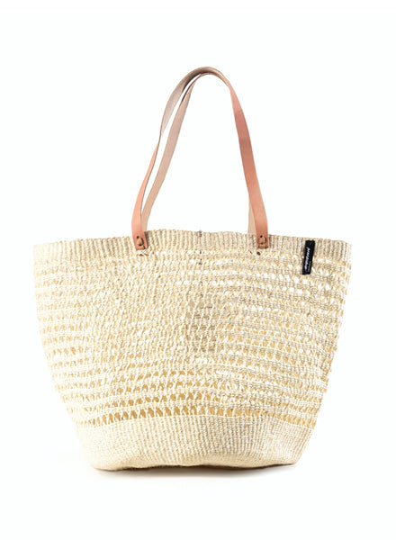 JANE CARR - MIFUKO - Kiondo Natural Open Weave Basket Bag - front