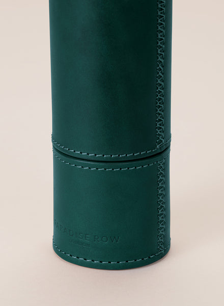 Forest Green Leather Pencil Case - PARADISE ROW