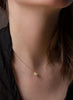 Pearl Cluster Gold Necklace - model