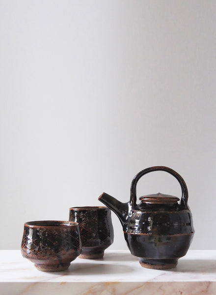 Tea Set with Temmoku Glaze - 1