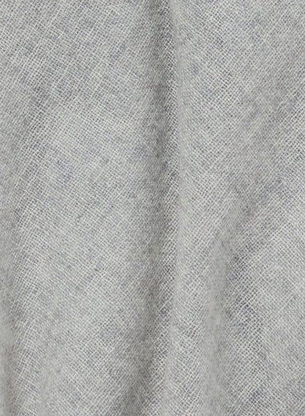 JANE CARR The Fray Wrap in Mist, pale grey woven pure cashmere scarf – detail