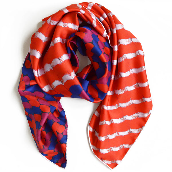 JANE CARR X SERPENTINE GALLERIES EXCLUSIVE FOULARD - Multicolour printed silk twill scarf