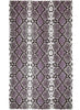 JANE CARR The Python Wrap in Blanc, purple printed modal and cashmere scarf - flat