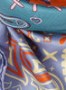 JANE CARR The Bandanas Foulard in Carp, bright multicolour printed silk twill scarf – detail