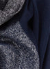 JANE CARR The Block Square in Navy, two tone cashmere scarf with Lurex - detail
