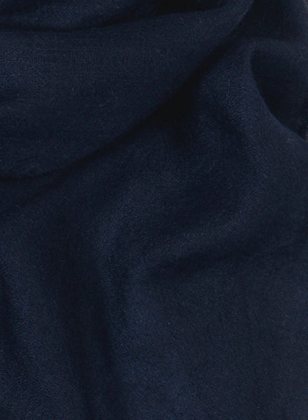 JANE CARR The Sheer Fray Square in Navy, dark blue super fine pure cashmere scarf – Detail