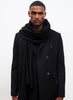 JANE CARR, THE LUXE - Black oversized cashmere knit wrap - model 2