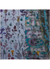 JANE CARR The Botany Square in Tempest, grey blue multicolour printed silk twill scarf – flat