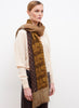 JANE CARR The Quilt Wrap in Biscuit, neutral printed modal and cashmere scarf - model 2
