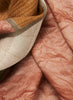JANE CARR The Quilt Wrap in Blush, pink multicolour printed modal and cashmere scarf - detail