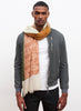 JANE CARR The Quilt Wrap in Blush, pink multicolour printed modal and cashmere scarf - model 3