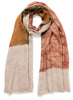 THE QUILT WRAP - Pink multicolour printed modal and cashmere scarf