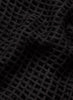 JANE CARR The Mesh Scarf in Black, black grid woven cashmere scarf – detail