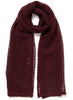 JANE CARR The Mesh Scarf in Raisin, burgundy grid woven cashmere scarf – tied