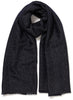 JANE CARR The Cosmos Scarf in Navy, navy cashmere scarf woven with silver Lurex – tied